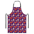 Funny Halloween Pumpkin Pattern Print Bib Apron With Pocket