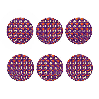 Funny Halloween Pumpkin Pattern Print Coaster Set