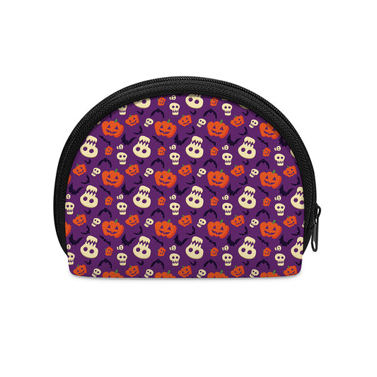 Funny Halloween Pumpkin Pattern Print Coin Purse