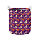 Funny Halloween Pumpkin Pattern Print Collapsible Laundry Basket