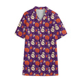 Funny Halloween Pumpkin Pattern Print Cotton Hawaiian Shirt
