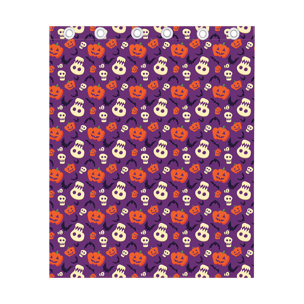 Funny Halloween Pumpkin Pattern Print Curtain
