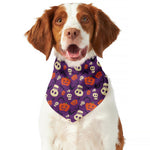 Funny Halloween Pumpkin Pattern Print Dog Bandana