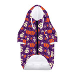 Funny Halloween Pumpkin Pattern Print Dog Zip Up Hoodie