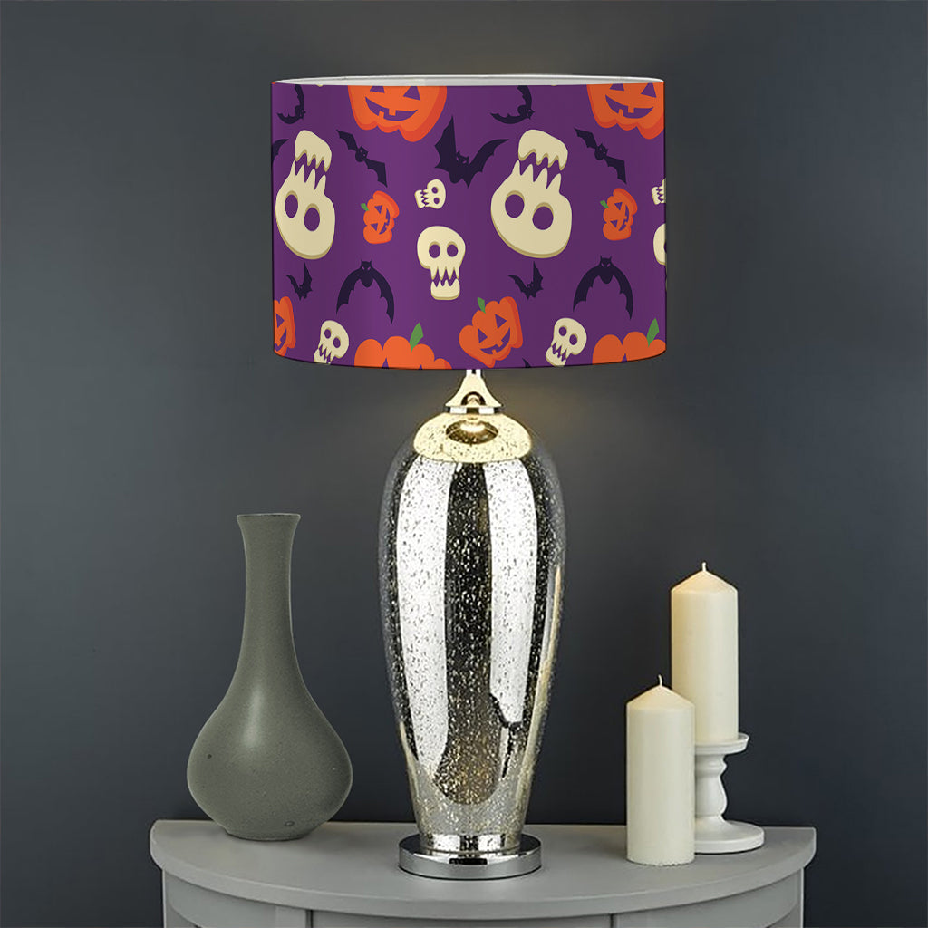 Funny Halloween Pumpkin Pattern Print Drum Lamp Shade