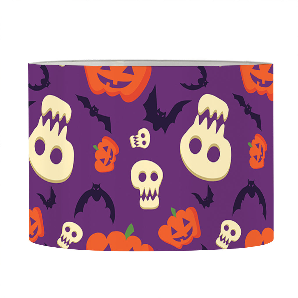 Funny Halloween Pumpkin Pattern Print Drum Lamp Shade