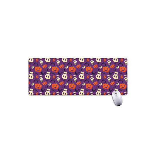 Funny Halloween Pumpkin Pattern Print Extended Mouse Pad