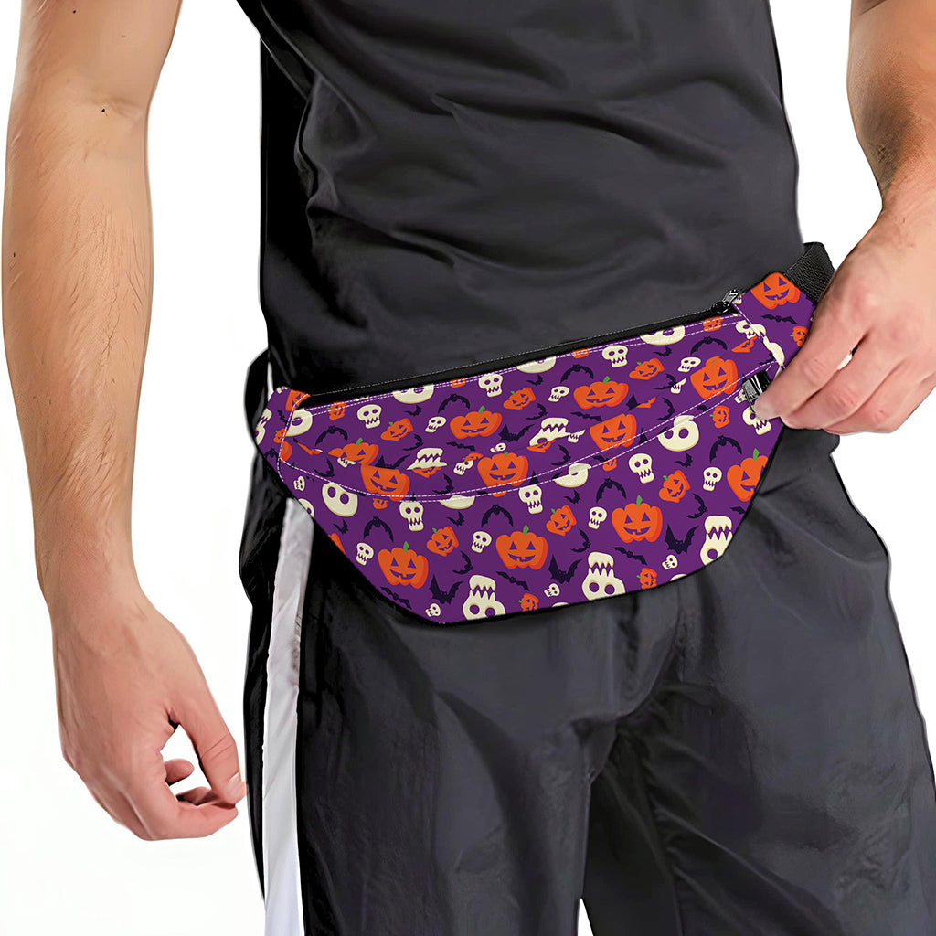 Funny Halloween Pumpkin Pattern Print Fanny Pack
