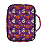 Funny Halloween Pumpkin Pattern Print Front Pocket Bible Bag