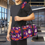 Funny Halloween Pumpkin Pattern Print Gym Bag
