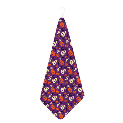 Funny Halloween Pumpkin Pattern Print Hand Towel