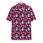 Funny Halloween Pumpkin Pattern Print Hawaiian Shirt