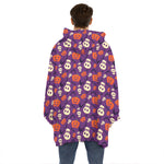 Funny Halloween Pumpkin Pattern Print Hoodie Blanket