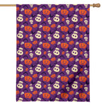 Funny Halloween Pumpkin Pattern Print House Flag