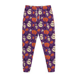 Funny Halloween Pumpkin Pattern Print Jogger Pants