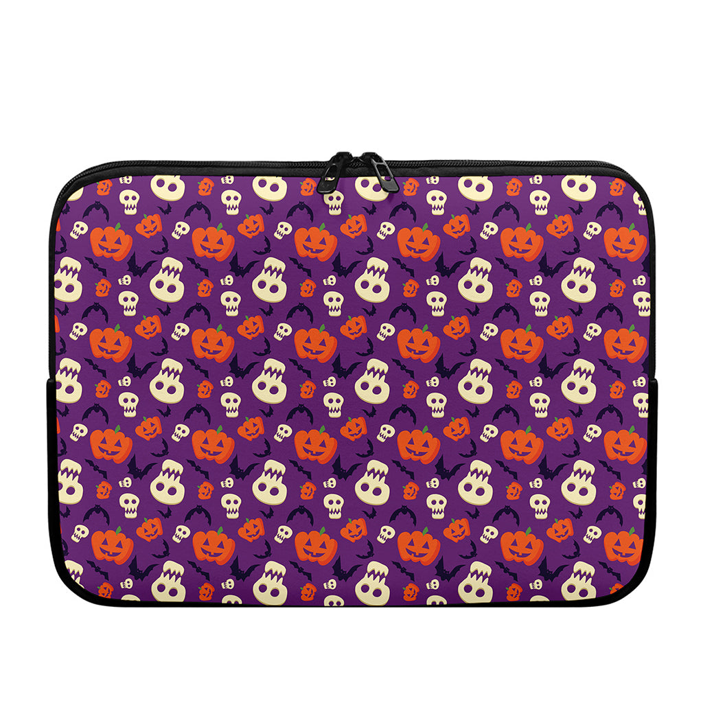 Funny Halloween Pumpkin Pattern Print Laptop Sleeve