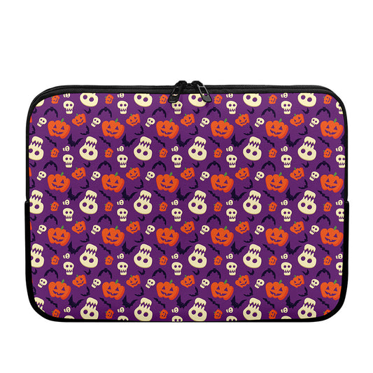 Funny Halloween Pumpkin Pattern Print Laptop Sleeve