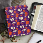 Funny Halloween Pumpkin Pattern Print Leather Bible Cover