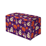 Funny Halloween Pumpkin Pattern Print Leather Tissue Box Cover