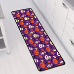 Funny Halloween Pumpkin Pattern Print Long Kitchen Mat