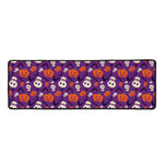 Funny Halloween Pumpkin Pattern Print Long Kitchen Mat