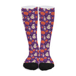 Funny Halloween Pumpkin Pattern Print Long Socks