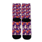Funny Halloween Pumpkin Pattern Print Long Socks
