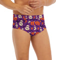 Funny Halloween Pumpkin Pattern Print Men's Briefs