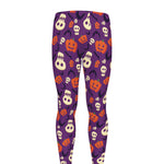 Funny Halloween Pumpkin Pattern Print Men's leggings