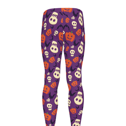 Funny Halloween Pumpkin Pattern Print Men's leggings
