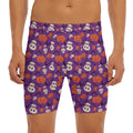 Funny Halloween Pumpkin Pattern Print Men's Long Boxer Briefs