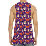 Funny Halloween Pumpkin Pattern Print Men's Muscle Tank Top