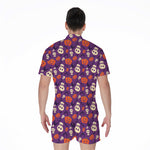 Funny Halloween Pumpkin Pattern Print Men's Rompers