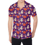 Funny Halloween Pumpkin Pattern Print Men's Shirt