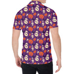 Funny Halloween Pumpkin Pattern Print Men's Shirt