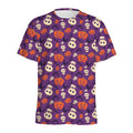 Funny Halloween Pumpkin Pattern Print Men's Athletic T-Shirt