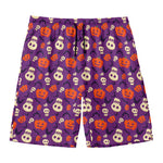 Funny Halloween Pumpkin Pattern Print Men's Swim Trunks