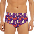 Funny Halloween Pumpkin Pattern Print Men's Triangle Swim Briefs