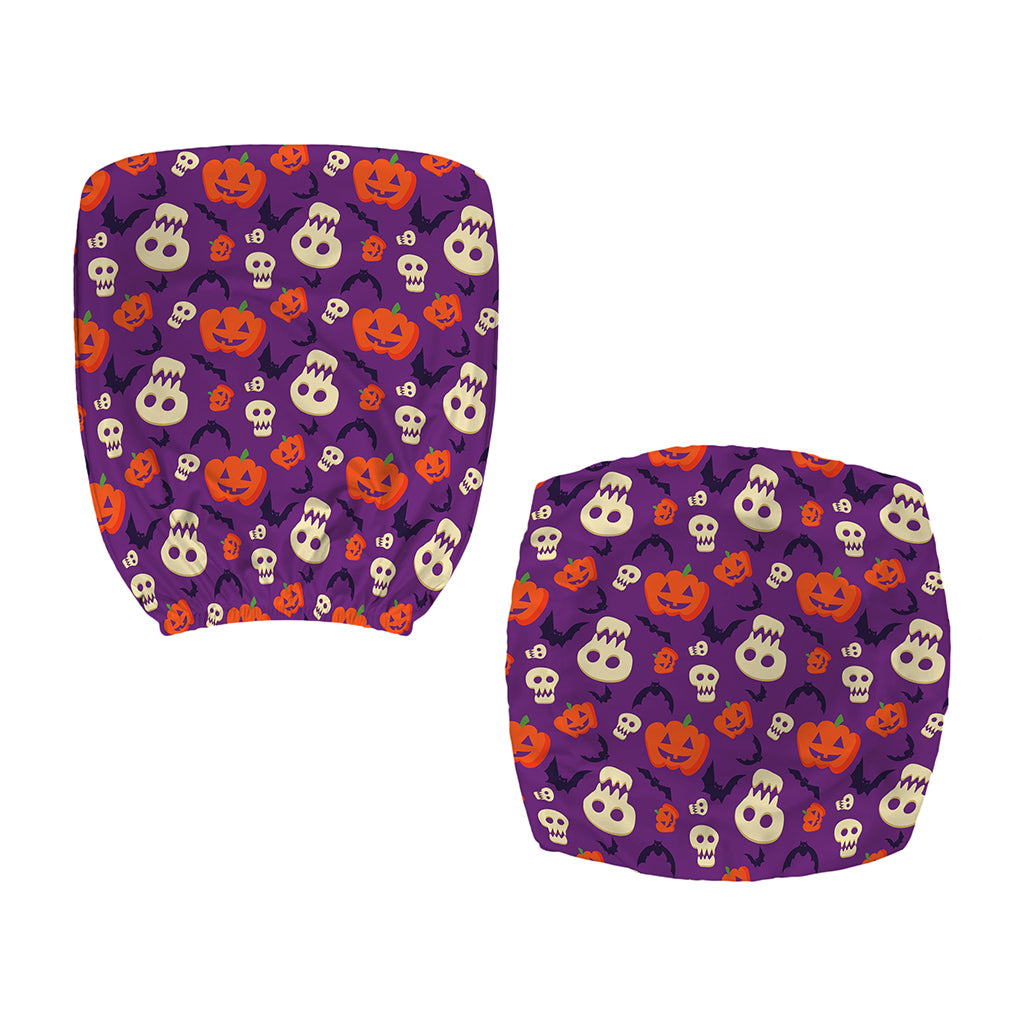 Funny Halloween Pumpkin Pattern Print Office Chair Cover