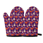 Funny Halloween Pumpkin Pattern Print Oven Mitts
