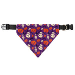 Funny Halloween Pumpkin Pattern Print Over The Collar Dog Bandana
