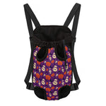 Funny Halloween Pumpkin Pattern Print Pet Carrier Backpack