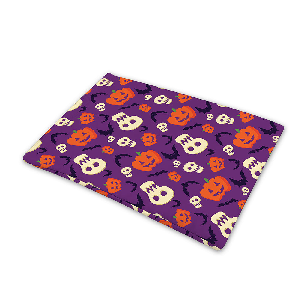 Funny Halloween Pumpkin Pattern Print Pet Cooling Mat Cover