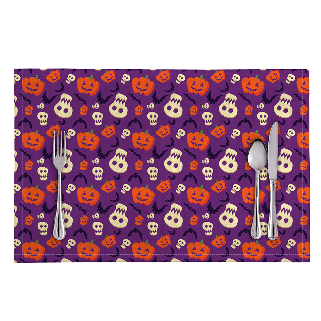 Funny Halloween Pumpkin Pattern Print Placemat
