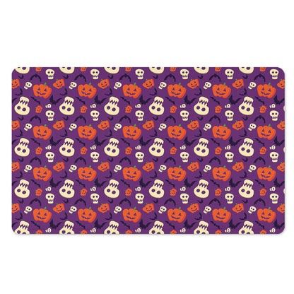 Funny Halloween Pumpkin Pattern Print Polyester Doormat