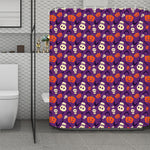 Funny Halloween Pumpkin Pattern Print Polyester Shower Curtain