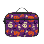 Funny Halloween Pumpkin Pattern Print Portable Lunch Bag