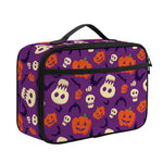 Funny Halloween Pumpkin Pattern Print Portable Lunch Bag