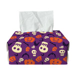 Funny Halloween Pumpkin Pattern Print Rectangle Tissue Box Cover