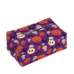 Funny Halloween Pumpkin Pattern Print Rectangle Tissue Box Cover